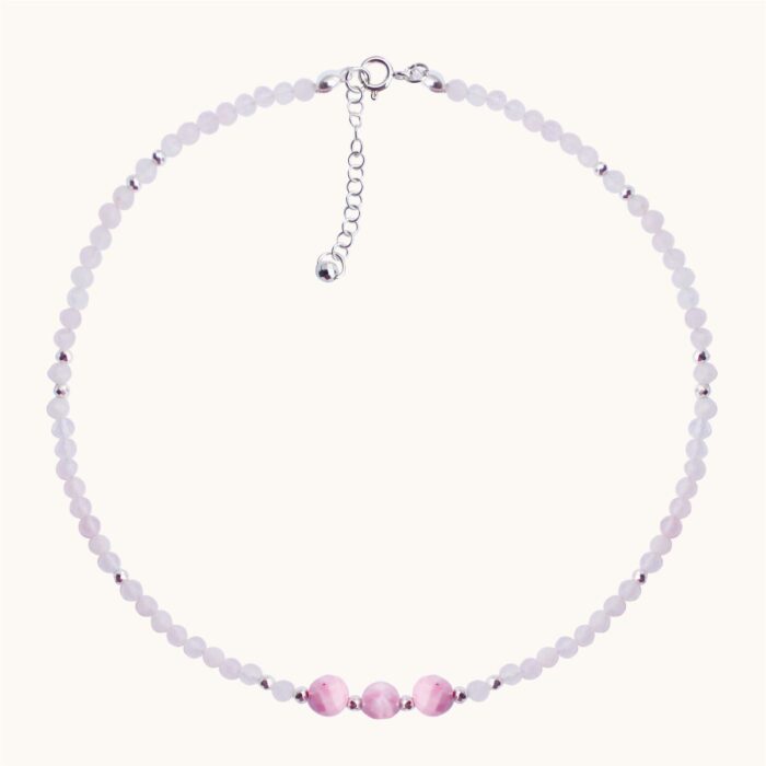 N64 Naszyjnik z  kryształu górskiego i srebra Ag925