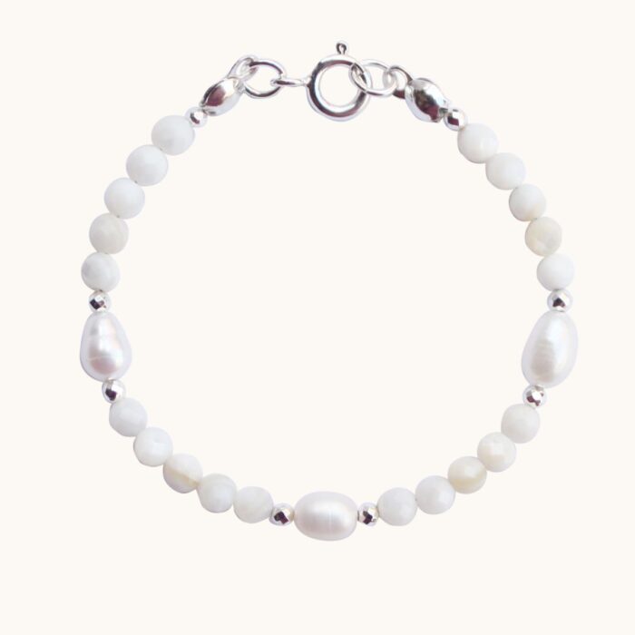 BDZ58 Bransoletka z pereł i srebra Ag925