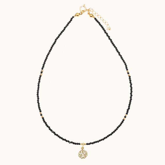 N75 Naszyjnik z turmalinów oraz srebra pozłacanego 24K