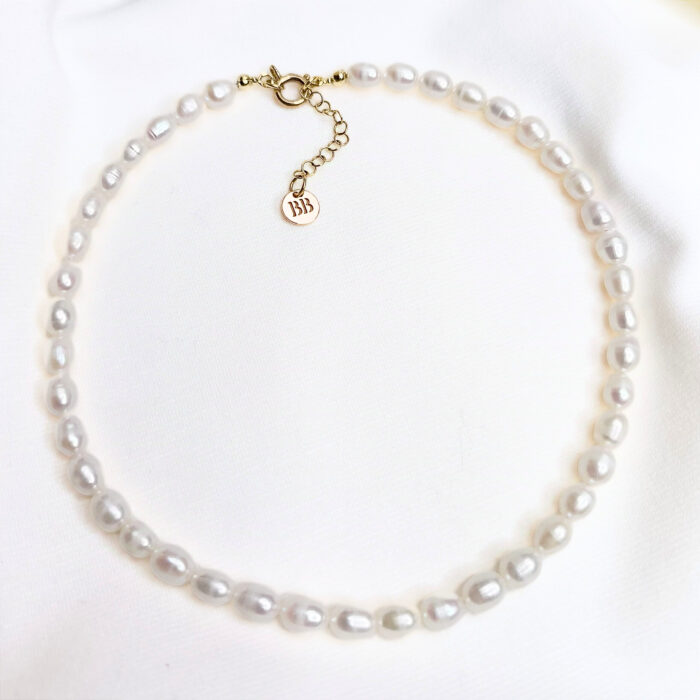 N93 NASZYJNIK Z PEREŁ ORAZ SRERBRA Z 18 K.ZŁOTEM